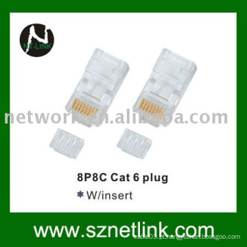 RJ45 CAT6 PLUG, conector 8P8C